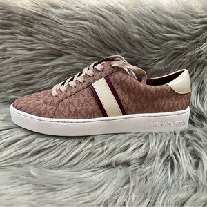 Michael Michael Kors Irving Logo and Leather Stripe Sneaker - Women